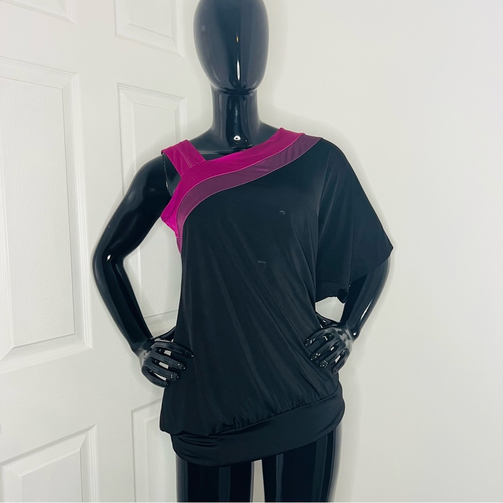 Black One Shoulder Blouse